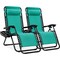 Best Choice Products Set of 2 Zero Gravity Lounge Chair Recliners for Patio, Pool w/ Cup Holder Tray